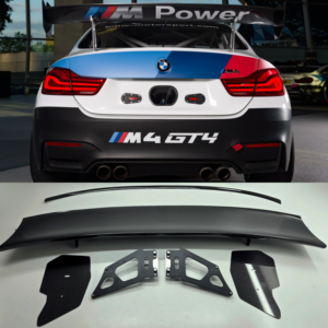 CARBON FIBER REAR GT4 STYLE WING RACE AERODYNAMIC TRUNK SPOILER BMW M4 F82